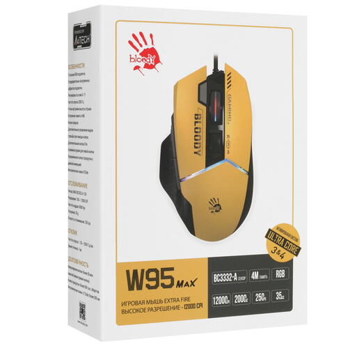 Купить Мышь проводная A4Tech Bloody W95 Max Sports  5423060. Характеристики, отзывы и цены в Донецке