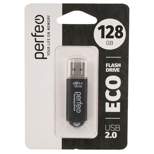 Купить Память USB Flash 128 ГБ Perfeo E01 Economy Series [PF-E01B128ES]  9209084. Характеристики, отзывы и цены в Донецке