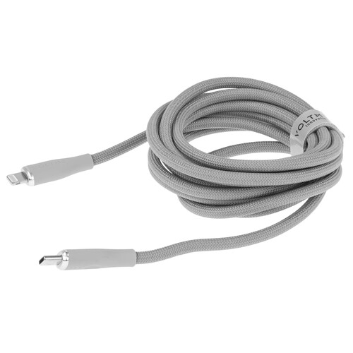Купить Кабель круглый VOLTME Lightning 8-pin - USB Type-C серый 2 м  9210877. Характеристики, отзывы и цены в Донецке