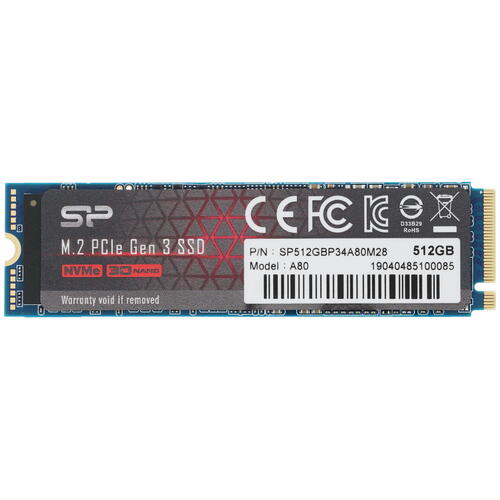 Купить 512 ГБ M.2 NVMe накопитель Silicon Power P34A80 [SP512GBP34A80M28]  1374868. Характеристики, отзывы и цены в Донецке