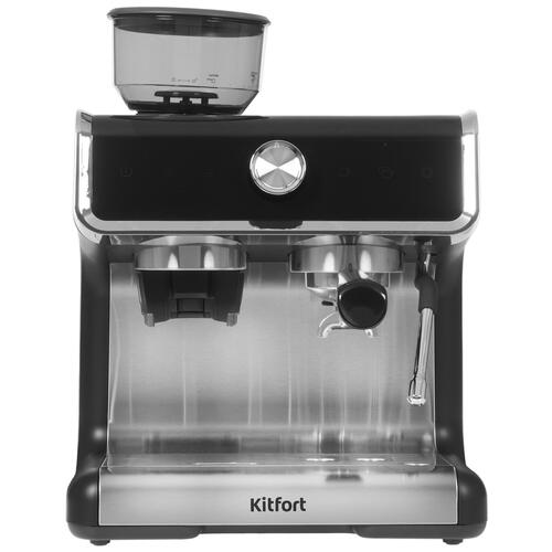 Купить Кофеварка рожковая Kitfort КТ-7173 черный  9081886. Характеристики, отзывы и цены в Донецке