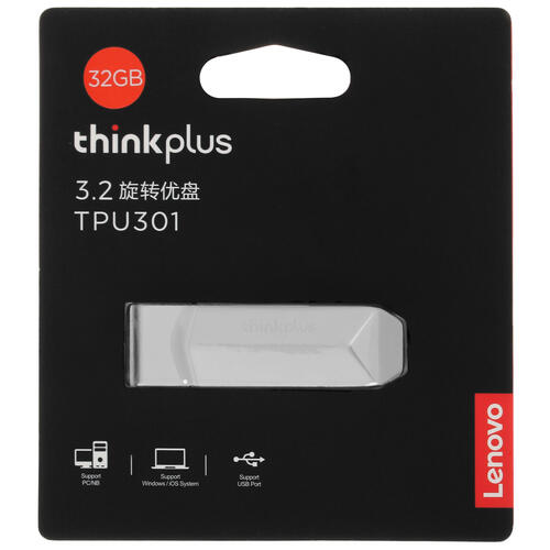 Купить Память USB Flash 32 ГБ Lenovo ThinkPlus Spin Drive [36005618]  5416001. Характеристики, отзывы и цены в Донецке