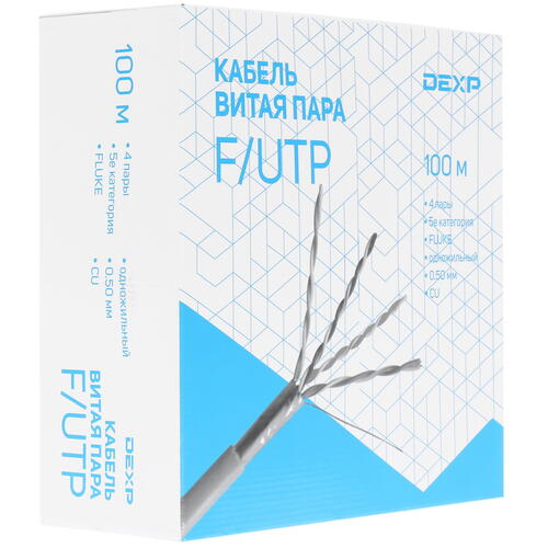 Купить Витая пара DEXP TP5cFUTP100G  1399633. Характеристики, отзывы и цены в Донецке