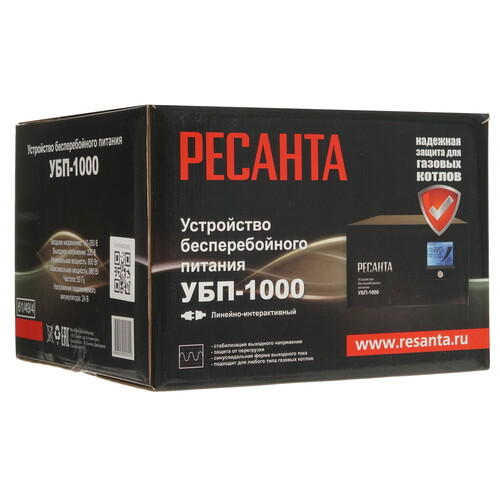 Купить ИБП Ресанта УБП-1000  5325442. Характеристики, отзывы и цены в Донецке