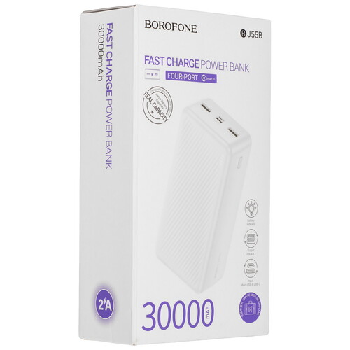 Купить Портативный аккумулятор Borofone BJ55B белый  5609249. Характеристики, отзывы и цены в Донецке