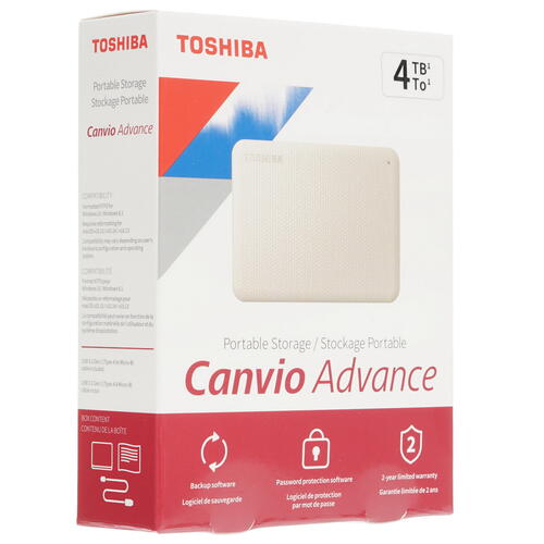Купить 4 ТБ Внешний HDD Toshiba Canvio Advance  4714460. Характеристики, отзывы и цены в Донецке