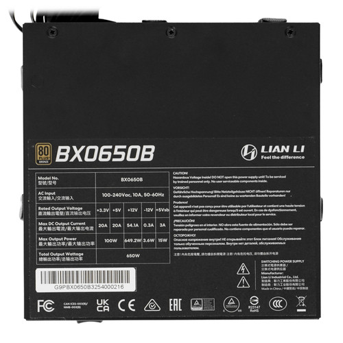 Купить Блок питания LIAN LI BX 650B [G9P.BX0650B.B000.RU] черный  5640465. Характеристики, отзывы и цены в Донецке