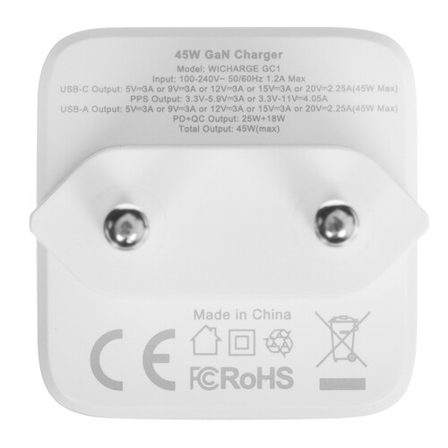 Купить Сетевое зарядное устройство Wifit WICHARGE GC1 белый  5484696. Характеристики, отзывы и цены в Донецке