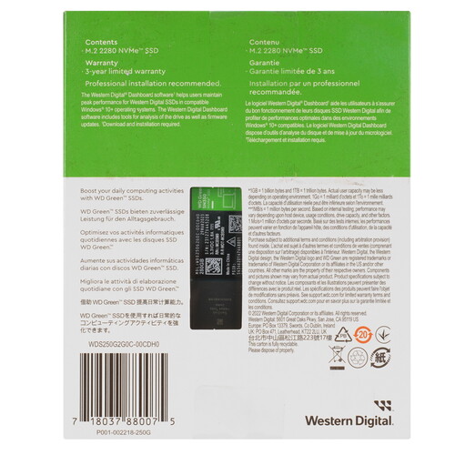 Купить 250 ГБ M.2 NVMe накопитель WD Green SN350  5492562. Характеристики, отзывы и цены в Донецке