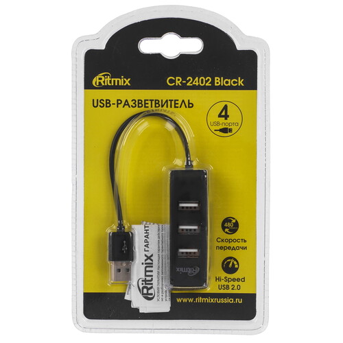Купить USB-разветвитель Ritmix CR-2402  5498818. Характеристики, отзывы и цены в Донецке