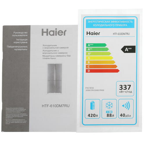 Купить Холодильник многодверный   Haier HTF-610DM7RU серебристый  4722796. Характеристики, отзывы и цены в Донецке