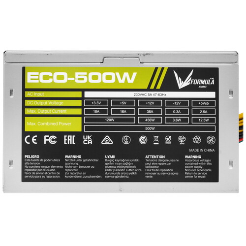 Купить Блок питания Formula ECO-500W  серый  9229607. Характеристики, отзывы и цены в Донецке