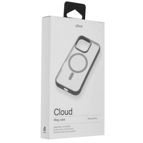 Купить Накладка  uBear Cloud Mag Case для Apple iPhone 16 Pro серый/прозрачный  5474378. Характеристики, отзывы и цены в Донецке