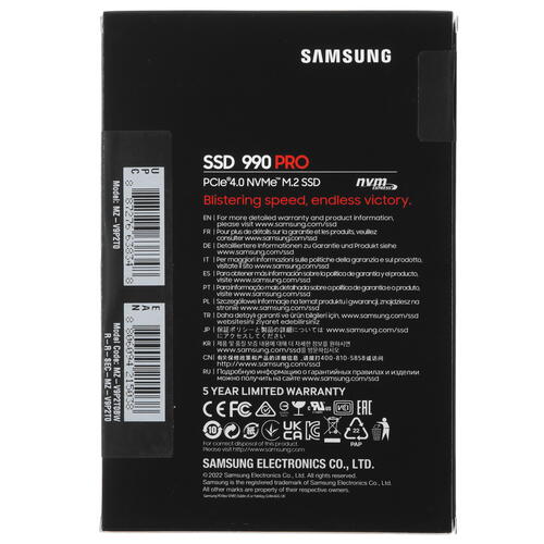 Купить 2000 ГБ M.2 NVMe накопитель Samsung 990 PRO [MZ-V9P2T0BW]  5412016. Характеристики, отзывы и цены в Донецке