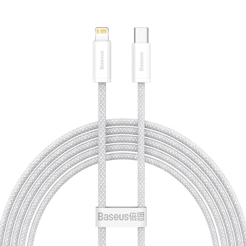 Купить Кабель круглый Baseus Lightning 8-pin - USB Type-C белый 2 м  9260664. Характеристики, отзывы и цены в Донецке