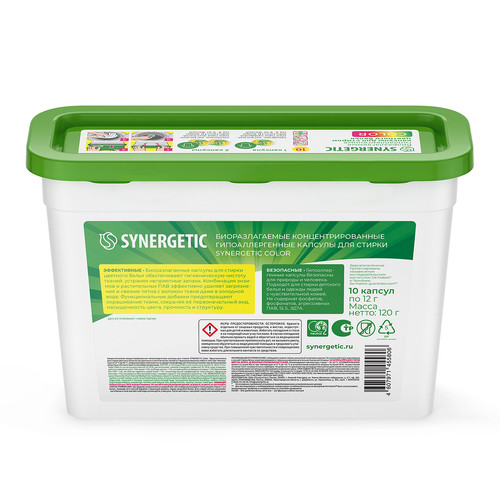 Купить Капсулы для стирки SYNERGETIC 109813  9350093. Характеристики, отзывы и цены в Донецке