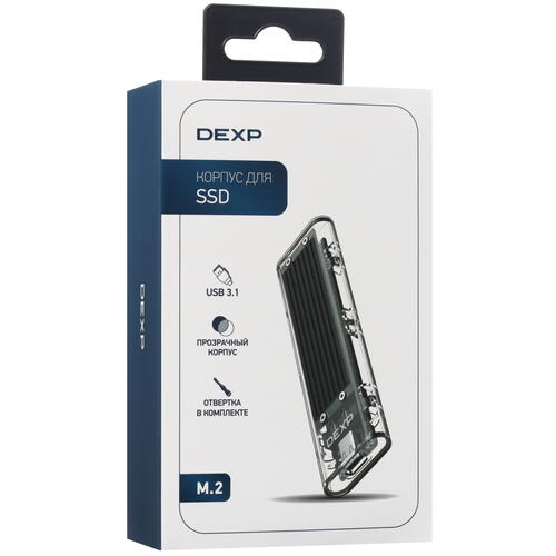 Купить M.2 Внешний бокс DEXP TCM2-C3-BK  5411500. Характеристики, отзывы и цены в Донецке