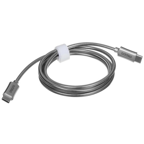 Купить Кабель круглый DEPPA USB Type-C - USB Type-C серебристый 1.2 м  9113428. Характеристики, отзывы и цены в Донецке