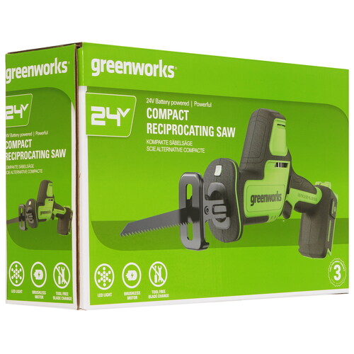 Купить Сабельная пила GREENWORKS GPT-CRS-25   , Без ЗУ, Без АКБ  9305463. Характеристики, отзывы и цены в Донецке