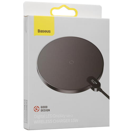Купить Беспроводное зарядное устройство Baseus Digital LED Display Gen 2 черный  5095218. Характеристики, отзывы и цены в Донецке