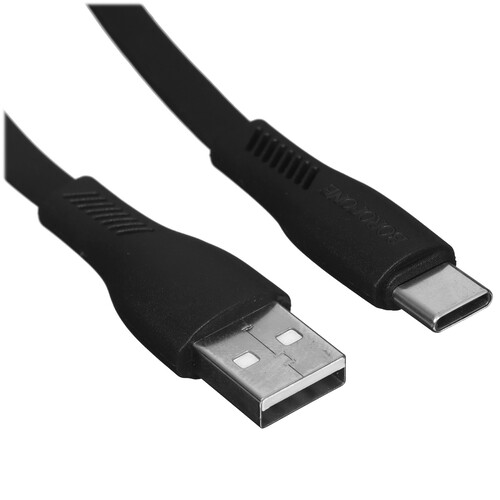 Купить Кабель плоский Borofone USB Type-C - USB 2.0 Type-A черный 1 м  5475021. Характеристики, отзывы и цены в Донецке