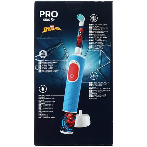 Купить Электрическая зубная щетка Braun Oral-B Vitality Pro D103 Kids Spiderman голубой  5492348. Характеристики, отзывы и цены в Донецке