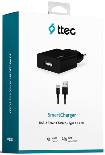 Купить Сетевое зарядное устройство TTEC SmartCharger черный  9140745. Характеристики, отзывы и цены в Донецке