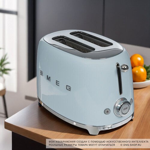 Купить Тостер Smeg TSF01PBEU голубой  1152599. Характеристики, отзывы и цены в Донецке