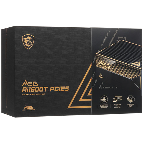 Купить Блок питания MSI MEG Ai1600T PCIE5 [306-7ZPEX11-CE0] черный  5621766. Характеристики, отзывы и цены в Донецке