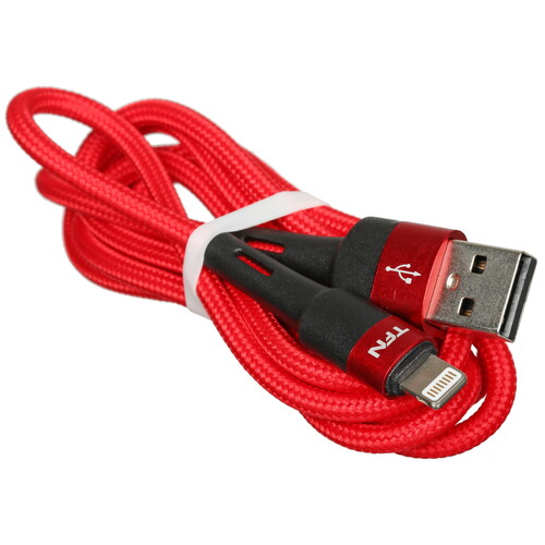 Купить Кабель круглый TFN Lightning 8-pin - USB 2.0 Type-A красный 1.2 м  9282229. Характеристики, отзывы и цены в Донецке
