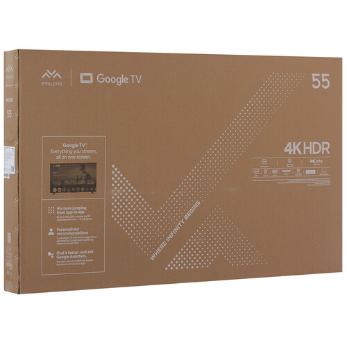 Купить 55" (139.7 см) Телевизор iFFALCON 55U65 черный  5620372. Характеристики, отзывы и цены в Донецке