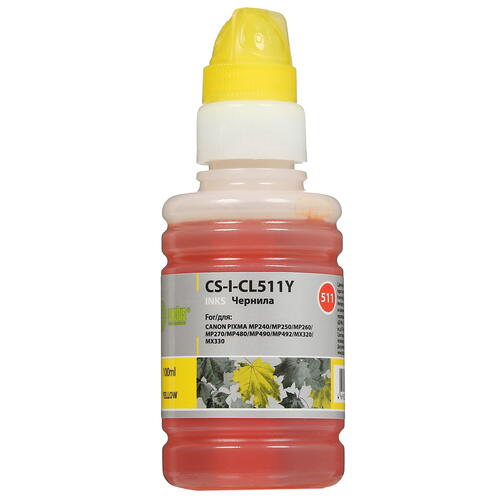 Купить Чернила водорастворимые Cactus CS-I-CL511Y желтый  7938704. Характеристики, отзывы и цены в Донецке