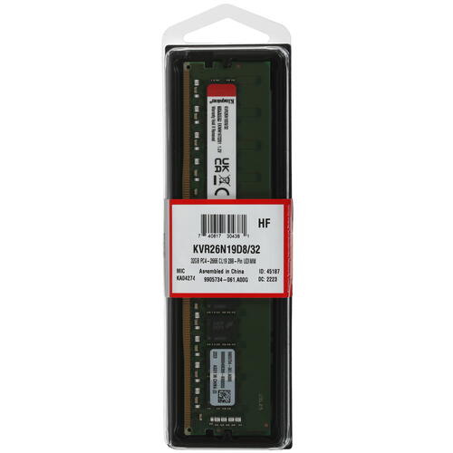 Купить Оперативная память Kingston ValueRAM [KVR26N19D8/32] 32 ГБ  5053595. Характеристики, отзывы и цены в Донецке