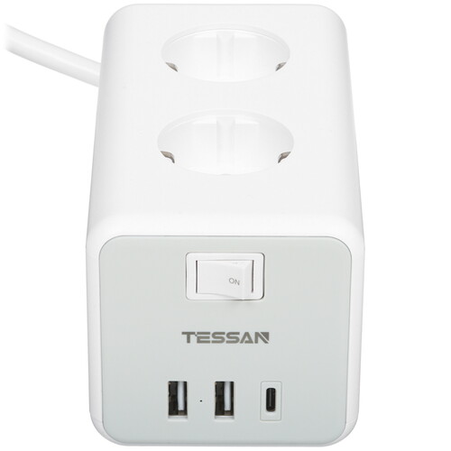 Купить Сетевой фильтр Tessan TS-306-C серый  9133315. Характеристики, отзывы и цены в Донецке