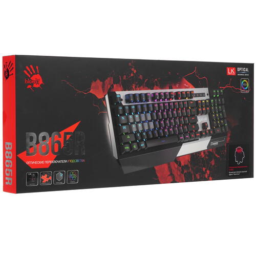 Купить Клавиатура  проводная A4Tech Bloody B865R  4891215. Характеристики, отзывы и цены в Донецке