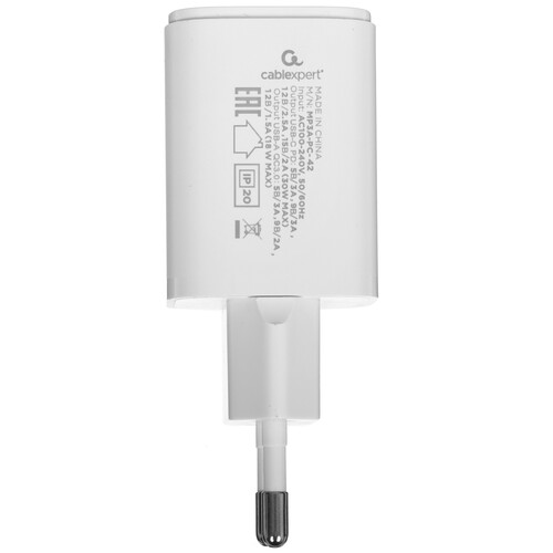 Купить Сетевое зарядное устройство Cablexpert MP3A-PC-42 белый  9064741. Характеристики, отзывы и цены в Донецке