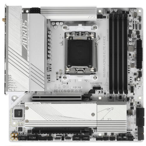 Купить Материнская плата GIGABYTE B650M AORUS ELITE AX ICE  5435929. Характеристики, отзывы и цены в Донецке