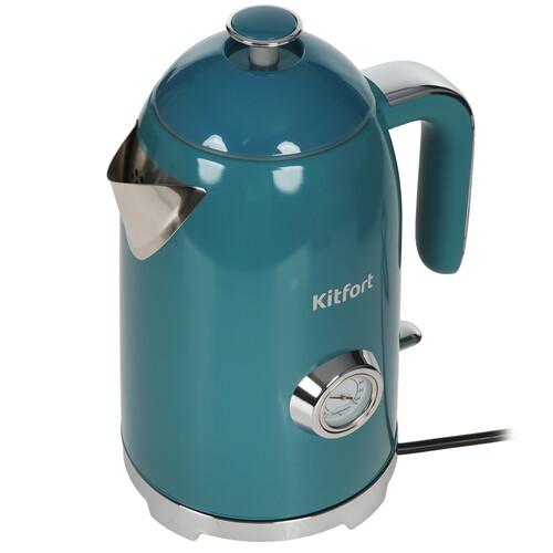 Купить Электрочайник Kitfort КТ-6740 бирюзовый  9267933. Характеристики, отзывы и цены в Донецке