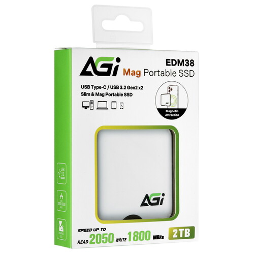 Купить 2048 ГБ Внешний SSD AGI EDM38  5494121. Характеристики, отзывы и цены в Донецке