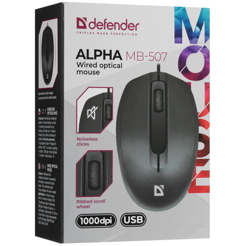 Купить Мышь проводная Defender Alpha MB-507  9040751. Характеристики, отзывы и цены в Донецке