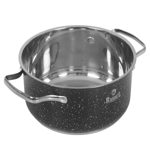 Купить Кастрюля Rashel Стефани R-306v 3.6 л 20 см черный  9320873. Характеристики, отзывы и цены в Донецке