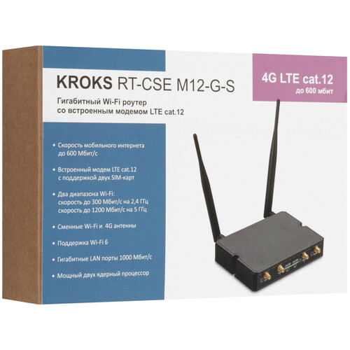Купить Роутер Kroks Rt-Cse m12-G-S  9306358. Характеристики, отзывы и цены в Донецке