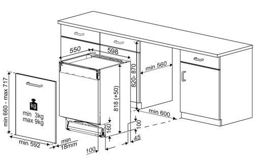 Купить Встраиваемая посудомоечная машина Indesit DI 4C68  9987750. Характеристики, отзывы и цены в Донецке