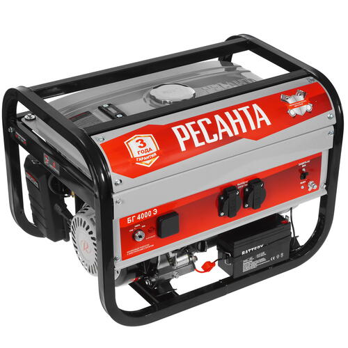 Купить Электрогенератор   бензиновый Ресанта БГ 4000 Э  8164970. Характеристики, отзывы и цены в Донецке