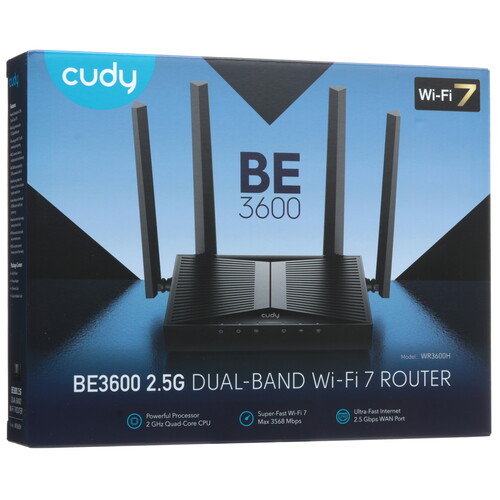 Купить Wi-Fi роутер Cudy WR3600H  9203648. Характеристики, отзывы и цены в Донецке