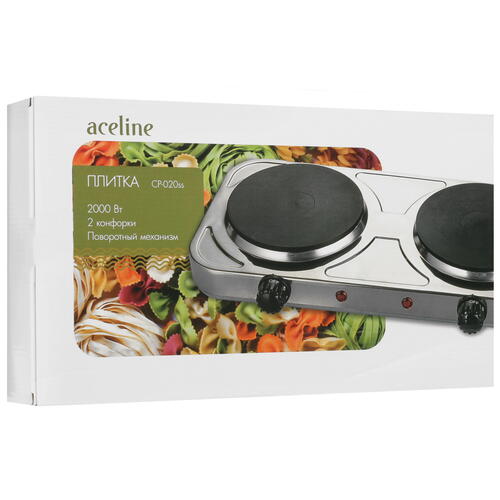 Купить Плита компактная электрическая Aceline CP-020ss серебристый  5058961. Характеристики, отзывы и цены в Донецке