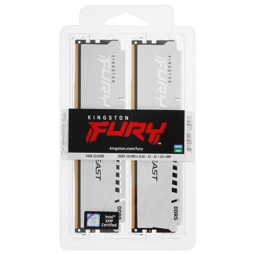 Купить Оперативная память Kingston FURY Beast White  5406619. Характеристики, отзывы и цены в Донецке
