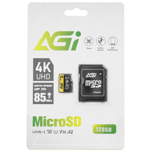 Купить Карта памяти AGI TF138 microSDXC 128 ГБ [AGI128GGSTF138]  5470998. Характеристики, отзывы и цены в Донецке