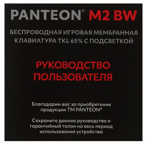 Купить Клавиатура  беспроводная Panteon M2 BW  9251444. Характеристики, отзывы и цены в Донецке