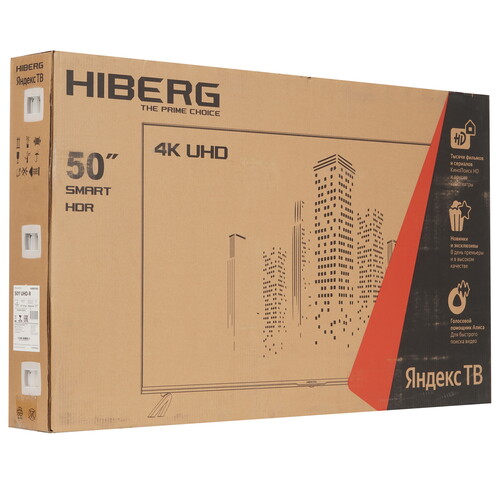 Купить 50" (127 см) Телевизор HIBERG 50Y UHD-R черный  9169980. Характеристики, отзывы и цены в Донецке